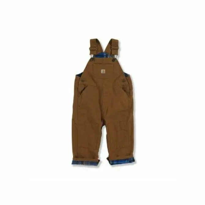 Carhartt - Kids Canvas Bib Overall Flannel- Lined 1