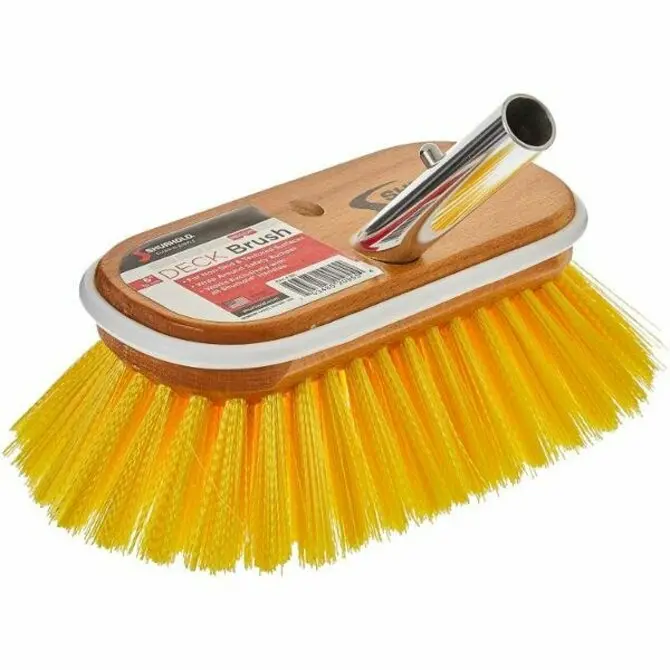 Shurhold - 6" Deck Brush With Medium Yellow Polystyrene Bristles 1
