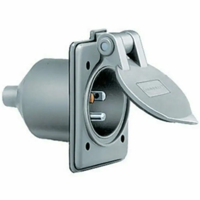 Hubbell - Weatherproof Inlet 15/20Amp 15/20Amp Yellow 1