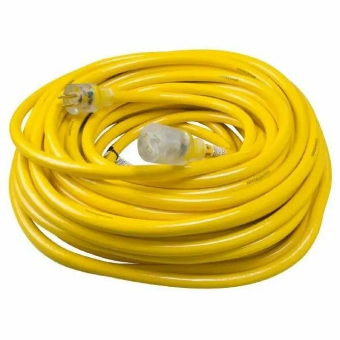 Polar/Solar - 100' Yellow Extension Cord Heavy Duty 1