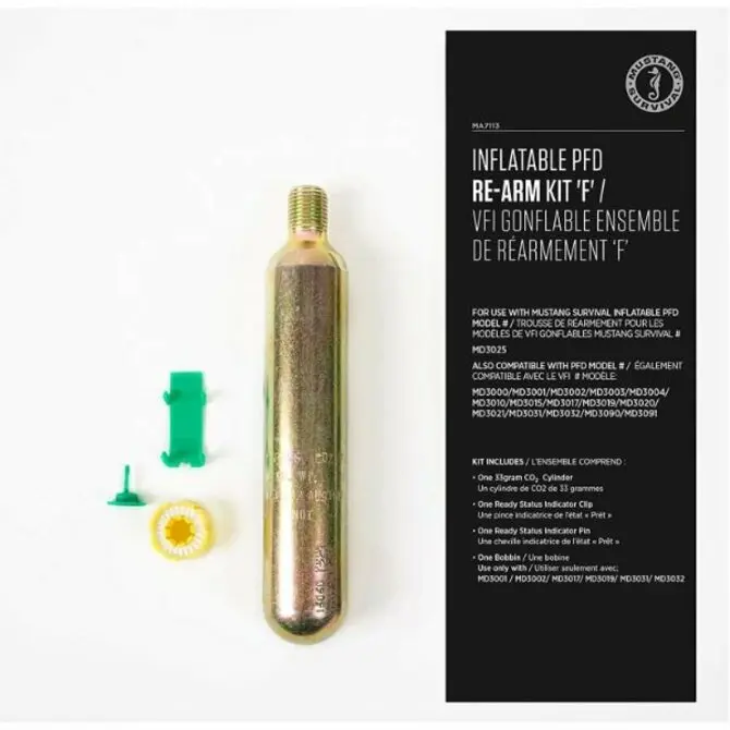 Mustang Survival- Re-Arm Kit F- 33G Auto/Manual(Bayonet) 1