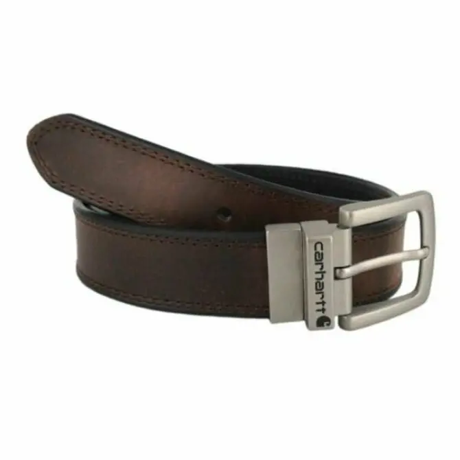 Carhartt Reversible Leather and Fabric Belt for Everyday Wear