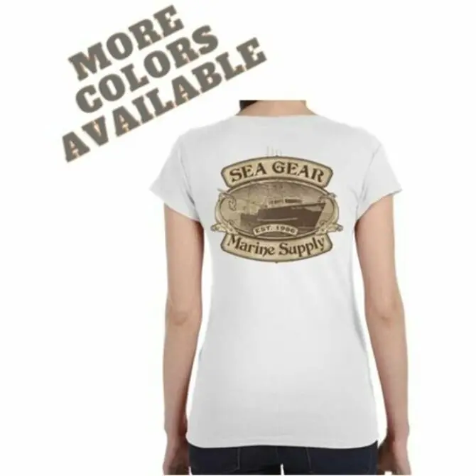 Sea Gear - Women's Retro Trawler V-Neck Tee 1