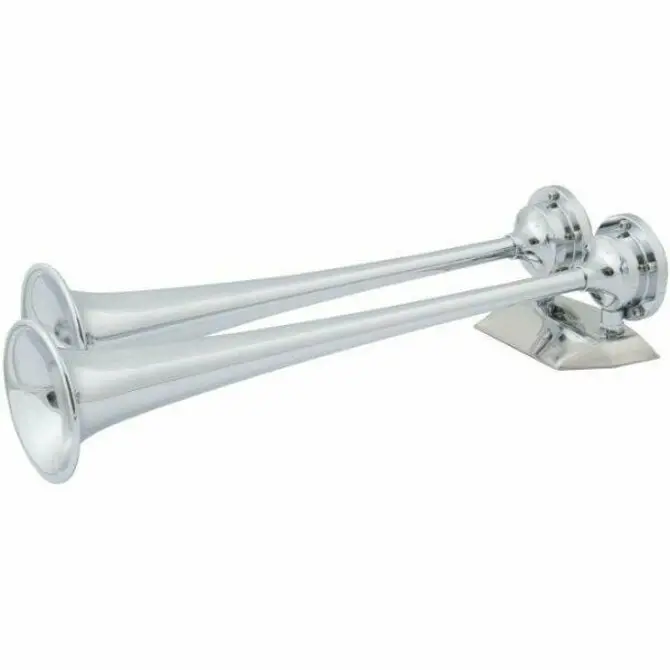 Marinco - 12V Chrome Plated Dual Trumpet Air Horn 1