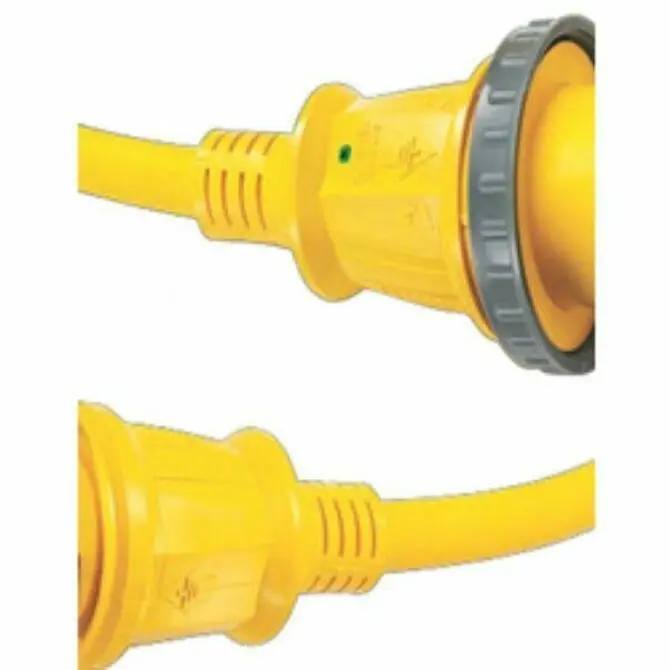 Hubbell - 50A 125/250V 25' Shore Power Cable Led Yellow 50 Amp Yellow 1