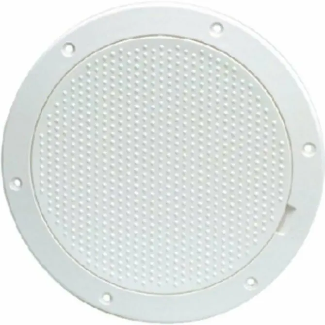 Beckson - 6" White Pry-Out Deck Plate 1