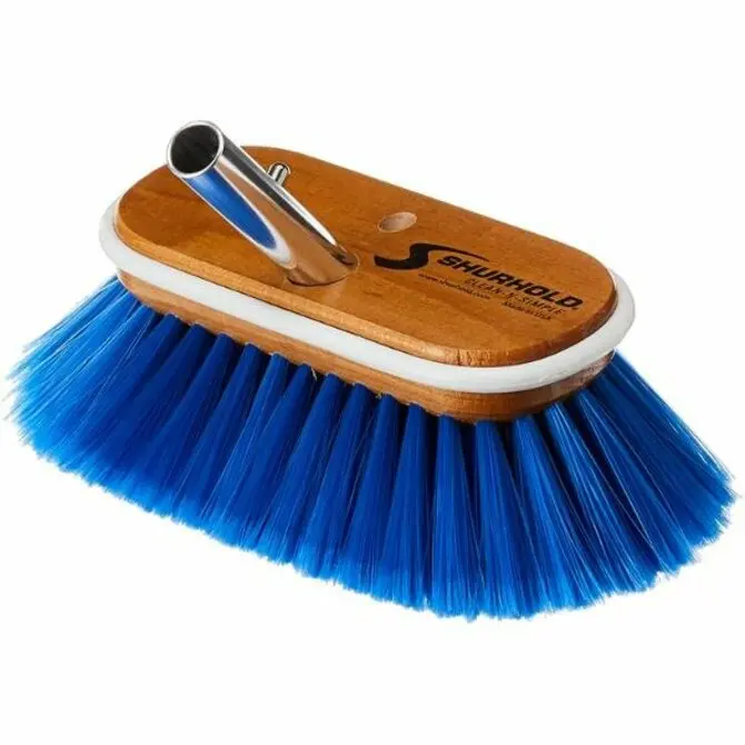 Shurhold - 6" Deck Brush With Extra Soft Blue Nylon Bristles Blue 1