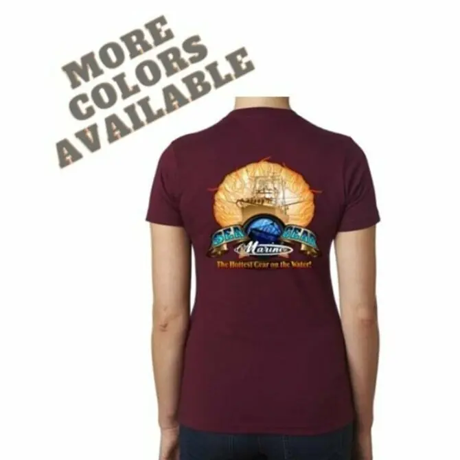 Sea Gear - Women's Flaming Scallop Boyfriend Tee 1
