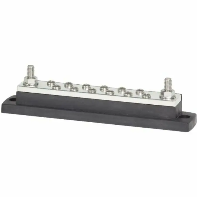 Blue Sea System - Maxibus 250A Busbar - Two 5/16"-18 Studs And Twelve #10-24 Screws 1