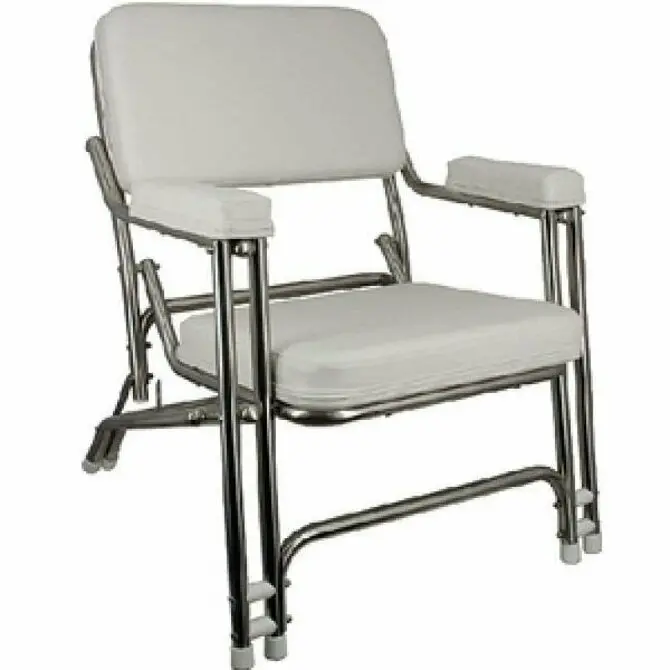 Springfield - Folding Deck Chair- White 1