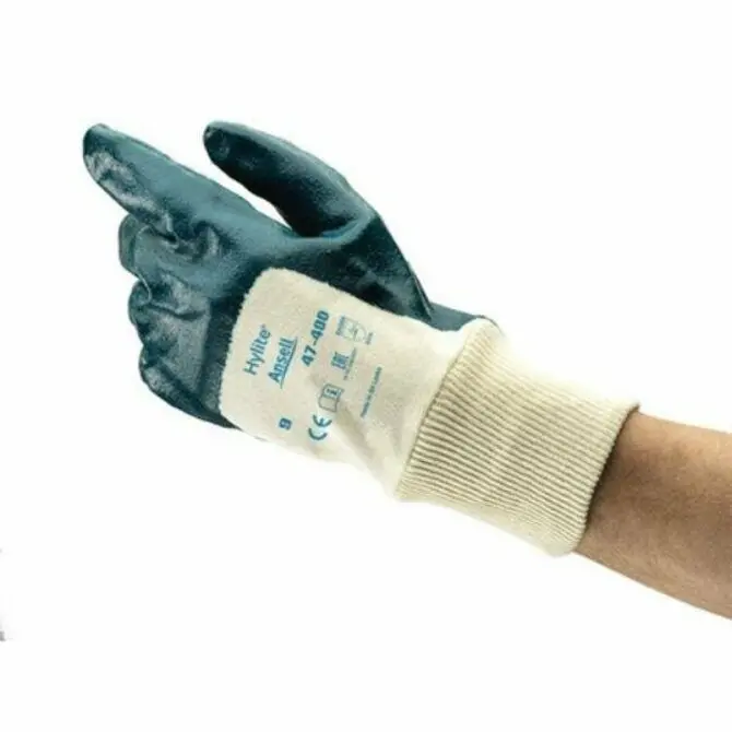 Ansell - 47-400 Hylite Nitrile 3/4 Dipped Glove W/ Smooth Finish 1