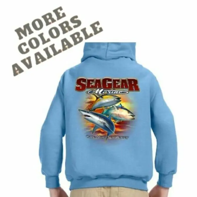 Sea Gear - Kid's 3 Fish Hoodie 4