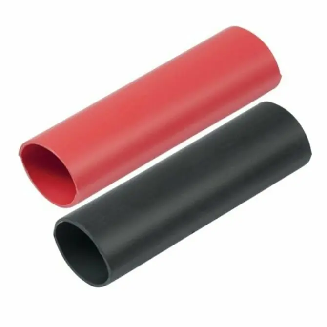 Ancor - Heavy Wall Heat Shrink Tubing - 3/4" X 3" - 2-Pack - Black/Red 1