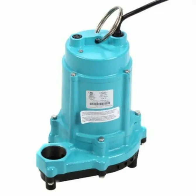 Little Giant - Manual Submersible Sump Pump, 10 Ft. Power Cord 1/3 Hp, 53 Gpm 1