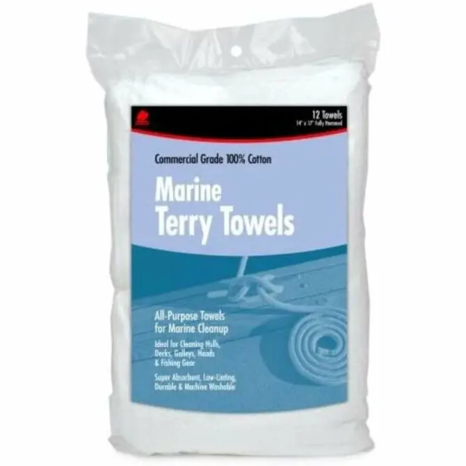 Buffalo - Industries Marine Terry Towels(Pack Of 12) 14" X 17" 1