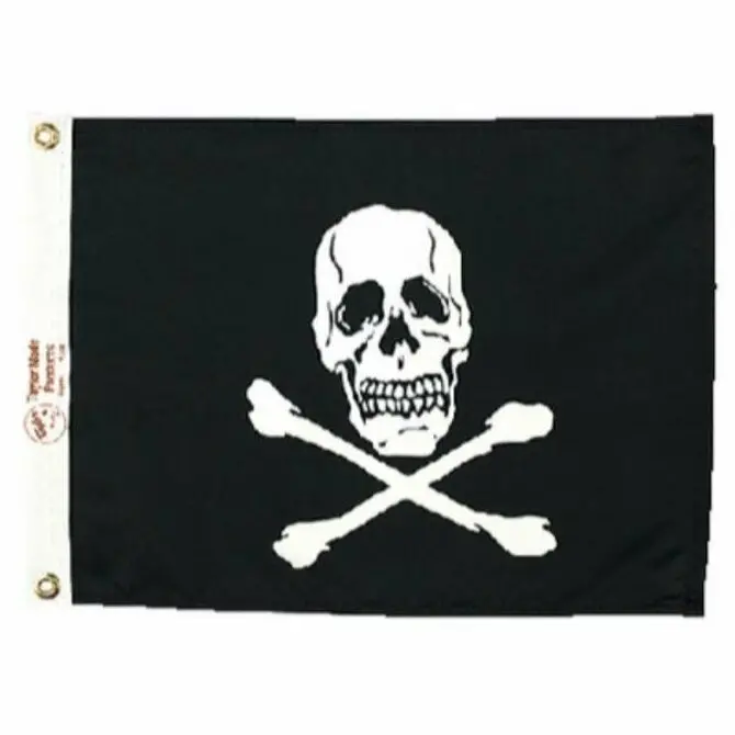 Taylor Made - Jolly Roger Flag 12 " X 18" 1