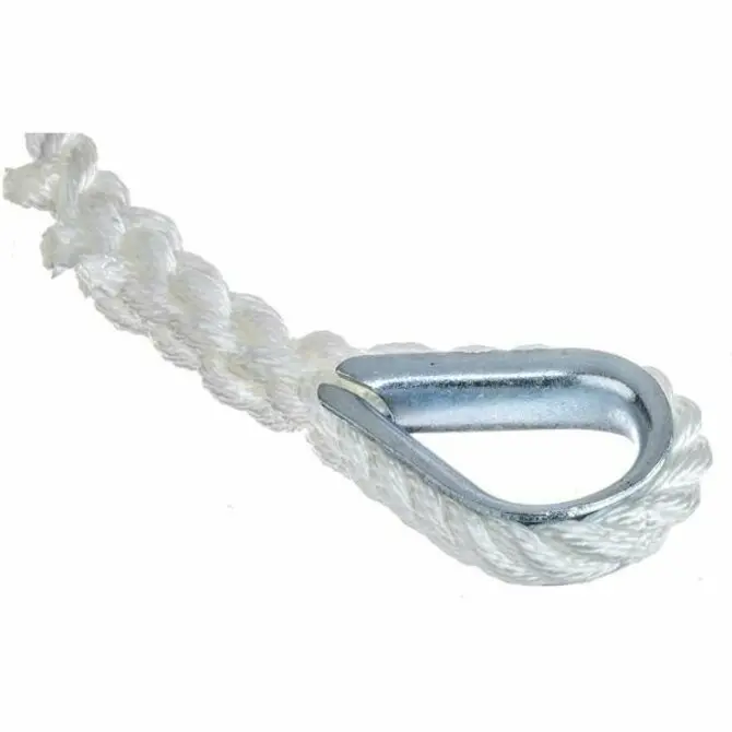 Sea Gear - Double Braid Nylon Anchor Line W/ Stainless Steel Thimble 1