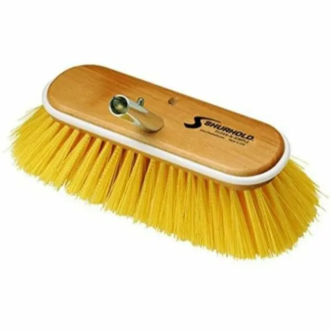 Shurhold - 10" Deck Brush With Medium Yellow Polystyrene Bristles 1
