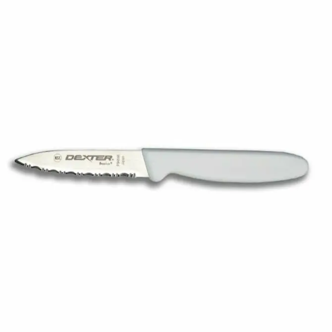 Dexter Russell - Basics 3 1/8" Scalloped Tapered Paring Knife 1