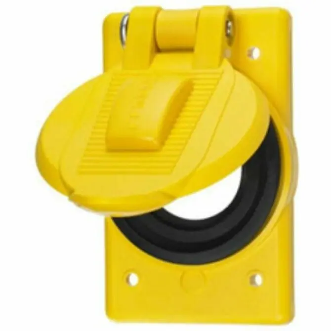 Hubbell - Weatherproof Plate For 26Cm10a 10 Amp Yellow 1