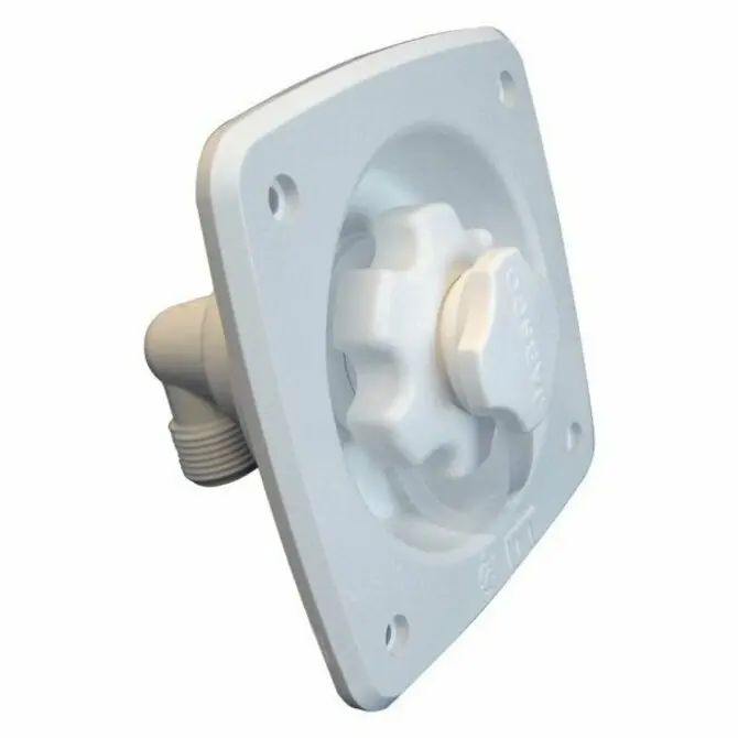 Jabsco - 45 Psi White Inline Flush Mount Water Pressure Regulator 1