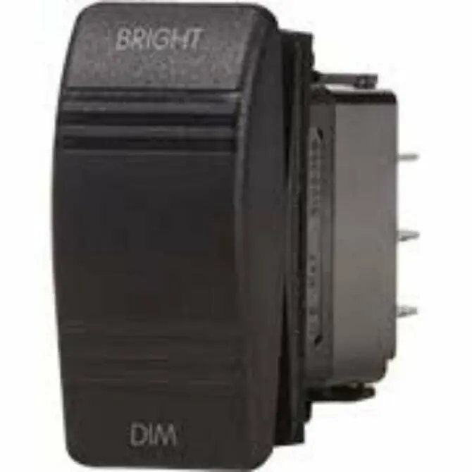 Blue Sea - Contura Dimmer Control Switch Spdt Black - (On)-Off-(On) 1