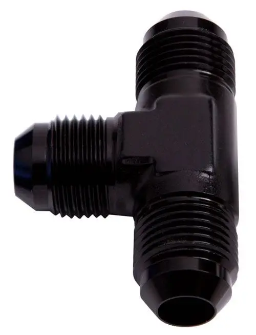 An-10 Flare Fitting Tee – Black Anodized Aluminum For Fuel Or Oil Line Branching 1