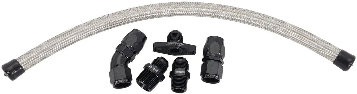 Turbo Oil Drain Kit – Angled An Fitting Assembly For Efficient Crankcase Return Flow 1