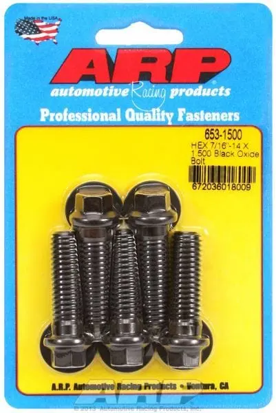 Ar653-1500 Black Oxide Hex Head Bolt Kit – 5-Piece Set 1