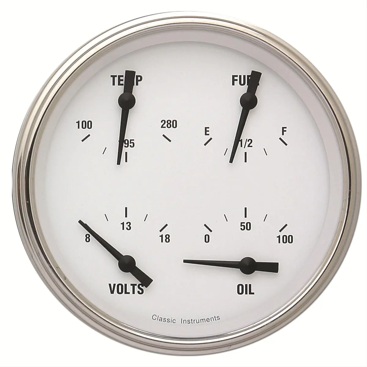 Classic Instruments Wh31Slf White Hot Series Analog Gauge Set 1